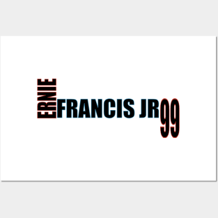 Ernie Francis Jr '23 black text Posters and Art